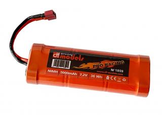 DF models NiMH Aku 7,2 V / 5000 / Pro Racing T-Dean (&lt;P&gt;Akumulátor NiMH 7,2 V / 5000 mAh - Pro Racing Pack s konektorem T-Plug.&lt;/P&gt;)