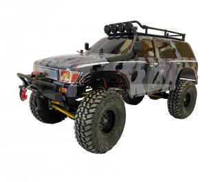 DF models RC auto  DF-4S Crawler 1:10, Kamufláž (&lt;P&gt;DF-4S Crawler&amp;nbsp;1:10 313mm Edice 2023&amp;nbsp;RTR, LED osvětlení, naviják, 2 rychlosti - vše ovládané z vysílače, hliníkový rám, regulátor nastavitelný i pro Li-Po baterie.&lt;/P&gt;)