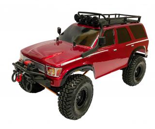 DF modelsRC auto DF-4S Crawler 1:10 model Metalická červená (&lt;P&gt;DF-4S Crawler&amp;nbsp;1:10 313mm Edice 2023&amp;nbsp;RTR, LED osvětlení, naviják, 2 rychlosti - vše ovládané z vysílače, hliníkový rám, regulátor nastavitelný i pro Li-Po baterie.&lt;/
