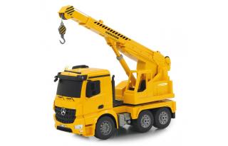 DOUBLE E RC autojeřáb Mercedes-Benz Arocs Crane 1:20 (&lt;P&gt;Mercedes-Benz Arocs CRANE 4WD autojeřáb, 1:20, licencováno, zvukové efekty, funkční&amp;nbsp;jeřáb otočný o 360° s funkčním navijákem, DEMO režim, funkce AUTO-vypnutí, 2.4 GHz, RTR&lt;/P&gt;)