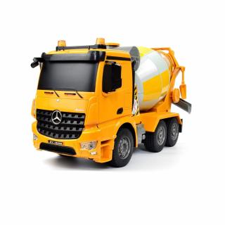 DOUBLE E RC míchačka Merecedes-Benz Arocs Cement Mixer 1:20 (&lt;P&gt;Merecedes-Benz Arocs CEMENT MIXER 4WD, liceneováno, funkční mix, zvukový modul, LED osvětlení, DEMO režim, funkce AUTO-vypnutí,&amp;nbsp;2.4 GHz, RTR&lt;/P&gt;)