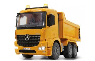 DOUBLE E RC sklápěč Mercedes-Benz Arocs Dump Truck s funkční korbou 1:20 (&lt;P&gt;Mercedes-Benz Arocs&amp;nbsp;DUMP TRUCK&amp;nbsp;4WD sklápěč, 1:20, licencováno, zvukové efekty, funkční&amp;nbsp;korba, DEMO režim, funkce AUTO-vypnutí, 2.4 GHz, RTR&lt;/P