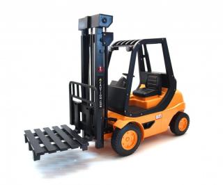 DOUBLE E RC vysokozdvižný vozík 1:8 (Vysokozdvižný vozík ve velkém měřítku 1:8 v designu značky Linde,&amp;nbsp;2,4Ghz&amp;nbsp;s funkčními vidlicemi, LED osvětlením a zvukovými efekty, RTR)