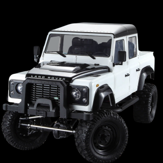 DoubleE RC auto Land Rover Defender D110 1:8 bílá RTR sada (LAND ROVER DEFENDER D110&amp;nbsp;v obří velikosti 1:8. Plně proporcionální, kovové převody, 2,4 Ghz, LED, nárazuvzdorná karoserie, plně odpruženo, RTR, bílá)