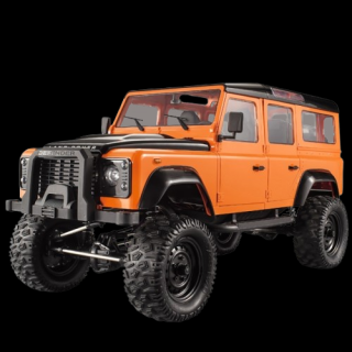 DoubleE RC auto Land Rover Defender D110 Wagon 1:8 oranžová (Land Rover Defender D110 Wagon 1:8, 2.4 GHz,&amp;nbsp;licencováno,&amp;nbsp; plně proporcionální, plastová karoserie s uhl. vlákny, LED osvětlení, ALU olejové tlumiče, kovové šasi, otevíratelné&