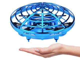 Dron UFO mini-dron ovládaný rukou, senzory proti nárazu, RTF, modrý (&lt;P&gt;Mini UFO dron&amp;nbsp;nemá žádné dálkové ovládání. Tento dron totiž ovládáte pouze pohybem ruky. Vyroben z kvalitního ABS plastu, LED osvětlení, senzory proti nárazu, robustní 