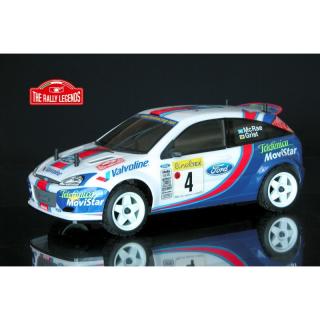 Ford Focus WRC McRae 2001 4WD 1:10, licencováno, proporcionální, lak. karoserie, RTR sada (Rally Legends&amp;nbsp;Ford Focus WRC Rally McRae-Grist 2001 4WD 1:10, 2.4 GHz, licencováno, plně proporcionální,&amp;nbsp; hliníková výstuha šasi, voděodolná elekt