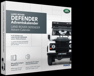 Franzis adventní kalendář Land Rover Defender se zvukem 1:43 (&lt;P&gt;Franzis -&amp;nbsp;adventní zvukový&amp;nbsp;kalendář&amp;nbsp;Land Rover Defender. Ideální kousek do Vaší sbírky a&amp;nbsp;krásný dárek pro každého automobilového nadšence. &lt;FONT 