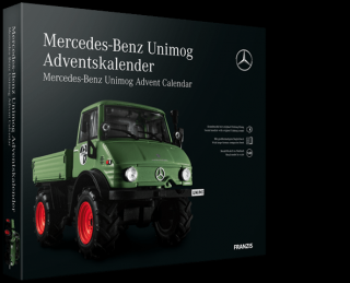 Franzis adventní kalendář Mercedes-Benz Unimoq se zvukem 1:43 (&lt;P&gt;Pořiďte si&amp;nbsp;speciální&amp;nbsp;vydání&amp;nbsp;Franzis -&amp;nbsp;adventní zvukový&amp;nbsp;kalendář&amp;nbsp;Mercedes-Benz Unimog. Ideální kousek do Vaší sbírky a&amp;nbsp;kr