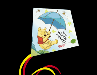 Günther drak Disney Winnie Pooh (Disney létající drak pro děti Winnie POOH 70 x 70 cm)