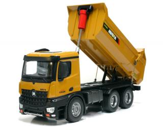 Huina Mercedes-Benz Arocs, profesionální celokovový proporcionální sklápěč, nosnost 3,5 kg (Profesionální celokovový&amp;nbsp;model sklápěč ve stylu Mercedes-Benz Arocs&amp;nbsp;6x4, 2,4 GHz, 10 kanálů, 4WD, plně proporcionální ovládání, nosnost 3,5 kg)