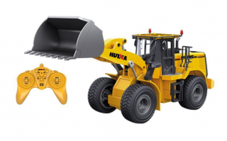 Huina RC kolový nakladač Huina 1:24 žlutá (&lt;p&gt;Do detailu propracovaný kolový nakladač s kabinou a nakládací lopatou v měřítku 1:24, 9 kanálů&lt;/p&gt;)