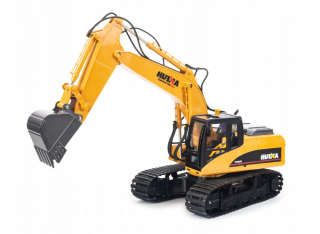 Huina RC pásový bagr s kovovou lžící 1:14 (RC pásový bagr, 1:14, 2,4 GHz,&amp;nbsp;světelné a efekty, DEMO verze, LED, RTR)