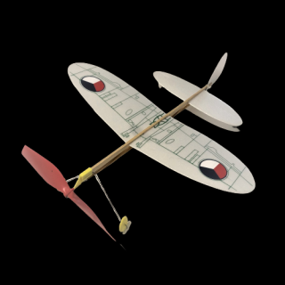 Igralet populární KOMÁR na gumu SPITFIRE (Populární KOMÁR na gumu SPITFIRE, český výrobek -&amp;nbsp;IGRALET)