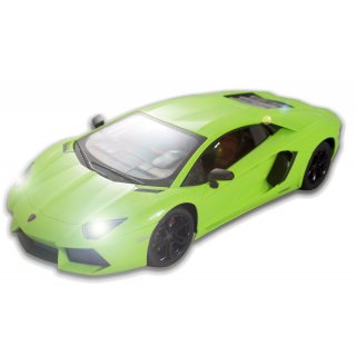 Lamborghini Aventador LP 700-4, licencovaný model 1:14, LED, 100% RTR, zelená (Lamborghini Aventador LP 700-4, licencovaný model 1:14, LED přední osvětlení, gumové pneumatiky,&amp;nbsp;100% RTR, v zelené barvě&lt;BR&gt;)