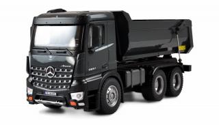Mercedes-Benz Arocs, profesionální celokovový proporcionální sklápěč, nosnost 3,5 kg, 2AKU (Profesionální LICENCOVANÝ celokovový sklápěč Mercedes-Benz Arocs&amp;nbsp;6x4, 2,4 GHz, 10 kanálů, 4WD, plně proporcionální ovládání, nosnost 3,5 kg, 2x akumulátor