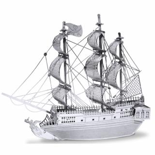 Metal Earth Luxusní ocelová stavebnice Black Pearl (&lt;P&gt;Luxusní 3D ocelová stavebnice Black Pearl MMS012. 2&amp;nbsp;kovové destičky&amp;nbsp;(11 x&amp;nbsp;11 cm), počet dílů: 25.&lt;BR&gt;&lt;/P&gt;)