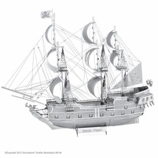 Metal Earth Luxusní ocelová stavebnice Black Pearl (&lt;P&gt;Luxusní 3D ocelová stavebnice Prémiová Black Pearl ICX016. 2&amp;nbsp;kovové destičky ICONX&amp;nbsp;(10 x 20 cm), počet dílů: 49.&lt;BR&gt;&lt;/P&gt;)