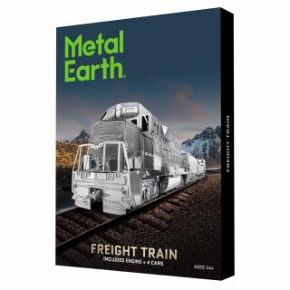 Metal Earth Luxusní ocelová stavebnice Boxová verze nákladního vlaku (&lt;P&gt;Luxusní 3D ocelová stavebnice Boxová verze nákladního vlaku&lt;/P&gt;)