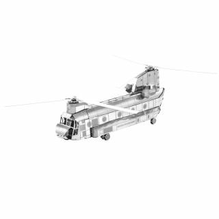 Metal Earth Luxusní ocelová stavebnice CH-47 Chinook (&lt;P&gt;Luxusní 3D ocelová stavebnice  CH-47 Chinook MMS084. 2&amp;nbsp;kovové&amp;nbsp;destičky (11 x&amp;nbsp;11 cm). Počet dílů: 51.&lt;/P&gt;)