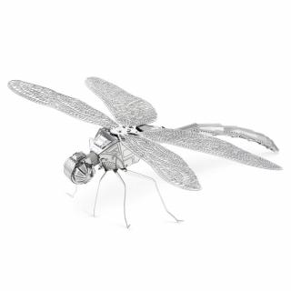 Metal Earth Luxusní ocelová stavebnice Dragonfly (&lt;P&gt;Luxusní 3D ocelová stavebnice Dragonfly MMS064.&amp;nbsp;1 kovová destička (11 x&amp;nbsp;11 cm), počet dílů: 21.&lt;BR&gt;&lt;/P&gt;)