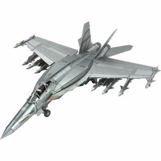 Metal Earth Luxusní ocelová stavebnice F/A-18 Super Hornet (&lt;P&gt;Luxusní 3D ocelová stavebnice Prémiová série&amp;nbsp;F/A-18 Super Hornet MMS459. 2&amp;nbsp;kovové destičky ICONX&amp;nbsp;(11 x&amp;nbsp;11 cm). počet dílů: 146.&lt;/P&gt;)