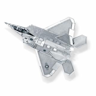 Metal Earth Luxusní ocelová stavebnice F22 Raptor (&lt;P&gt;Luxusní 3D ocelová stavebnice&amp;nbsp;F22 Raptor MMS050.&amp;nbsp;1 kovová destička (11 x&amp;nbsp;11 cm), počet dílů: 12.&lt;BR&gt;&lt;/P&gt;)