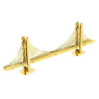 Metal Earth Luxusní ocelová stavebnice Golden Gate Bridge (&lt;P&gt;Luxusní 3D ocelová stavebnice Golden Gate Bridge MMS001G.&amp;nbsp;1 kovová destička (11 x&amp;nbsp;11 cm), počet dílů: 19.&lt;BR&gt;&lt;/P&gt;)