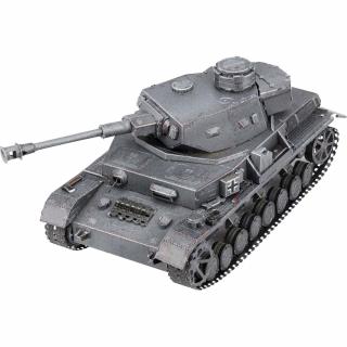 Metal Earth Luxusní ocelová stavebnice Panzer IV Tank (&lt;P&gt;Luxusní 3D ocelová stavebnice Prémiová série-&amp;nbsp;Panzer IV.3&amp;nbsp;kovové desky&amp;nbsp;(10 x&amp;nbsp;20 cm), počet dílů: 196.&lt;BR&gt;&lt;/P&gt;)