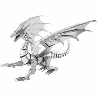 Metal Earth Luxusní ocelová stavebnice Silver Dragon (&lt;P&gt;Luxusní 3D&amp;nbsp;ocelová stavebnice Silver Dragon&amp;nbsp;ICX023.&lt;/P&gt;)