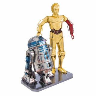 Metal Earth Luxusní ocelová stavebnice Star Wars - C-3PO + R2-D2 Box verze (&lt;P&gt;Luxusní 3D&amp;nbsp;ocelová stavebnice STAR WARS - C-3PO + R2-D2 Box verze.&lt;/P&gt;)