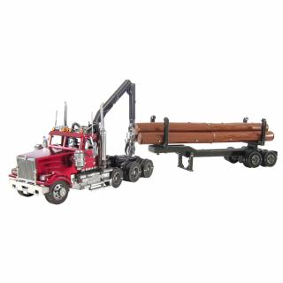 Metal Earth Luxusní ocelová stavebnice Western Star 4900 Log Truck s návěsem (&lt;P&gt;Luxusní 3D&amp;nbsp;ocelová stavebnice Prémiová verze Western Star 4900 Log Truck s návěsem ICS136.&lt;/P&gt;)