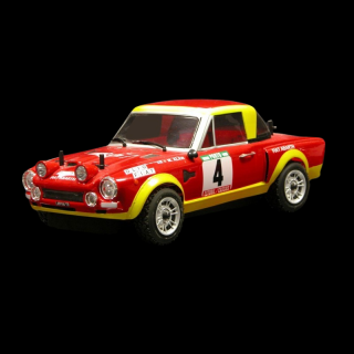 Rally Legends Fiat 124 Abarth 1:10 RTR sada (Rally Legends&amp;nbsp;Fiat 124 Abarth Rally 1975 4WD 1:10, 2.4 GHz, licencováno, plně proporcionální,&amp;nbsp; hliníková výstuha šasi, voděodolná elektronika, 17 kuličkových ložisek, RTR sada)