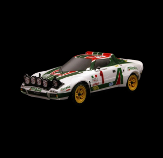 Rally Legends Lancia Stratos Alitalia 1977 1:10 RTR sada (Rally Legends&amp;nbsp;Lancia&amp;nbsp;Stratos Alitalia 1977 4WD 1:10, 2.4 GHz, licencováno, plně proporcionální,&amp;nbsp; hliníková výstuha šasi, voděodolná elektronika, 17 kuličkových ložisek, R