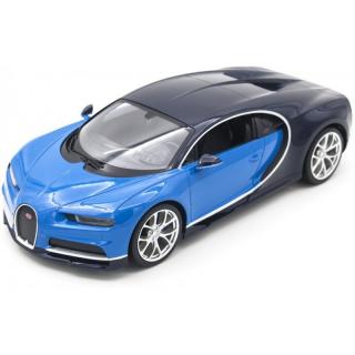 RASTAR Bugatti Chiron 1:14, licence, metalický lak, odružená př. kola , modré (RASTAR Bugatti Chiron 1:14, licence, metalický lak, odružená př. kola , modré)