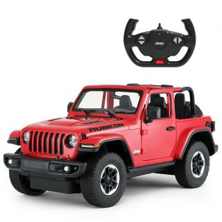 Rastar Jeep Wrangler Rubicon 1:14, licence, LED, metalický lak, červené (Rastar Jeep Wrangler Rubicon 1:14, licence, LED, metalický lak, červené)