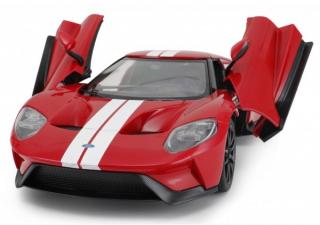 Rastar RC auto Ford GT 1:14 červený (Ford GT 1:14, 27 MHz, oficiální licence, LED osvětlení, metalický lak, odružená přední kola, ráfky s gumovými pneumatikami, červené.)
