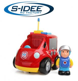 RC hasičské auto pro nejmenší, LED a zvukové efekty (RC&amp;nbsp;hasičské auto&amp;nbsp;pro nejmenší,&amp;nbsp;LED a zvukové efekty, kvalitní ABS plast, jízda až 20 minut)