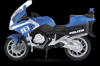 RE.EL Toys motocykl Polizia 1:20 se světly a zvuky (RE.EL Toys oficiálně licencovaný&amp;nbsp;motocykl&amp;nbsp;státní policie POLIZIA se světly a zvuky)