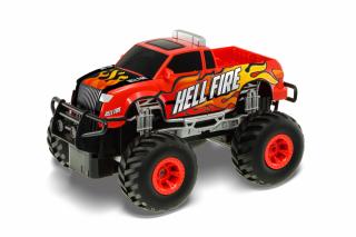 RE.EL Toys RC auto Big Wheels: Pickup Hellfire 1:20 (RC auto&amp;nbsp;Big Wheels: PICKUP HELLFIRE 1:20 s velkými pneumatikami a nárazníky.)