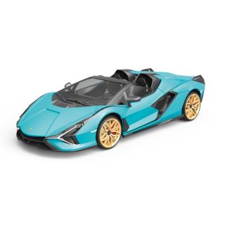 RE.EL Toys RC auto Lamborghini Sian  1:12 modrá metalíza, proporcionální RTR LED 2,4Ghz (RE.EL Toys&amp;nbsp;Lamborghini Sian 1:12&amp;nbsp;modrá metalíza proporcionální jízda, 100% RTR, LED, ovládání pro praváky/leváky.)