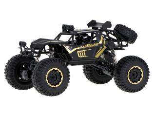 SF RC auto Rock Crawler 2,4GHZ 1:8 51cm černý (Rock Crawler 4WD, 1:8, mega crawler s pohonem 4 kol, dlouhý 51 cm, gumová kola s odpružením, která překonají jakýkoliv terén - díry, kameny, vysokou trávu.)