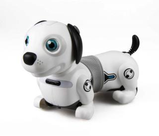 Silverlit Pes Dackel s míčem, gesta, povely, LED oči, zvuky (&lt;P&gt;Robot pes Dackel, reaguje na gesta, svítí mu oči, natahuje se, vydává zvuky, hraje si s míčem&lt;/P&gt;)