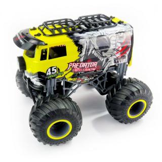 Siva RC auto Big Wheel Cars Predator Cross Country 1:16 žlutá (Model Big Wheel Cars 1:16, Predator Cross Country, 2,4 Ghz, 2WD, veliká kola, robustní design, RTR, žlutá)