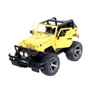 Siva RC Jeep Wrangler 1:14 žlutá, dálkově otevírané dveře (Jeep Wrangler od firmy&amp;nbsp;Siva v měřítku 1:14. LED osvětlení, zvukový model, elektrické otevírání dveří, RTR)