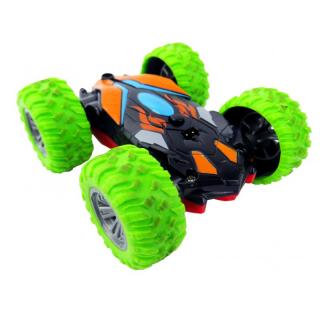 Siva RC oboustranné auto GreenWolve Stunt Car 4040 zelená (GreenWolve STUNT Car 4040, oboustranné mini&amp;nbsp;auto, 360° otočky, demo režim, funkce backflip, 100% RTR)