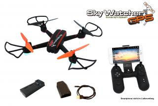 SkyWatcher GPS FPV Follow ME Waypoints 18 minut (&lt;P&gt;SkyWatcher GPS - další z řady oblíbených modelů SkyWatcher od německé společnosti df-models, tentokrát ve verzi s GPS. Folow ME, Waypoints, POI, Nastavitelná HD kamera FPV.&lt;/P&gt;)