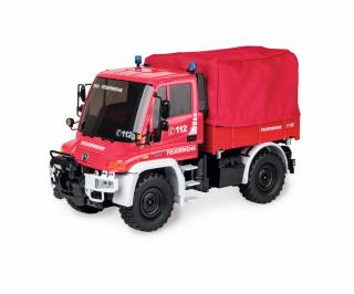 Tamiya-Carson auto MB Unimog U300 1:12 hasiči (&lt;P&gt;RC model MB U300 Unimog v měřítku 1:12 od výrobce Carson. 100% RTR, LED světla, proporcionální ovládání, klakson, hasičské provedení&lt;/P&gt;)