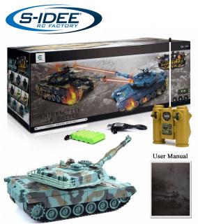 Tank M1A2 2,4 GHz s infra dělem, bojující 1:28 (Bojující tank M1A2 2,4 GHz s infra dělem, 1:28, RTR set&lt;BR&gt;SESTAVTE SI VLASTNÍ SADU BOJUJÍCÍCH TANKŮ!)