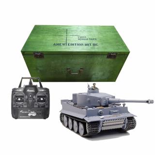 Tank TIGER I BB, 1:16, 2.4 GHz, zvuk, kouř, v dřevěném kufru, RTR (Tank&amp;nbsp;TIGER I&amp;nbsp;BB, 1:16, 2.4 GHz, zvukový modul, generátor kouře, v dřevěném kufru, RTR)